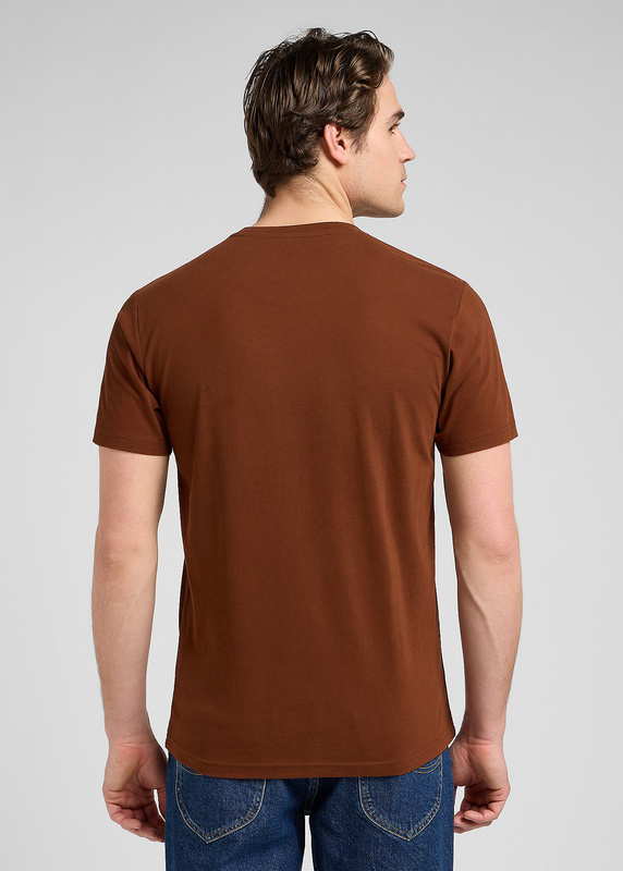 MESKA KOSZULKA  LEE SS PATCH LOGO TEE LUXE BROWN 112370498