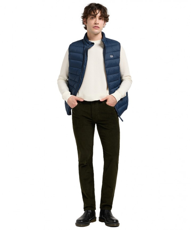 MESKA KURTKA LEE STAND COLLAR PUFFER VEST RIVET NAVY 112370536