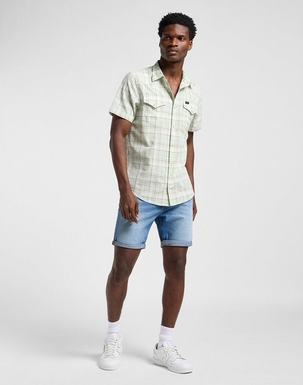 MESKA KOSZULA LEE SS WESTERN SHIRT MERCANTILE SAGE OM 112364120