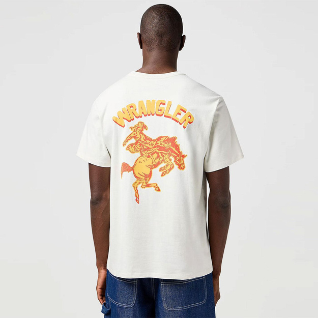 MESKA KOSZULKA WRANGLER GRAPHIC TEE VINTAGE WHITE 112362797