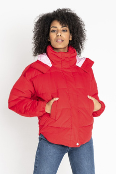 LEE CROPPED PUFFER JKT KURTKA ZIMOWA DAMSKA WARP RED L56VVCKG 112113138