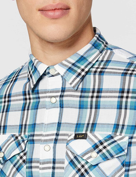 MĘSKA KOSZULA LEE CLEAN WESTERN SHIRT DIPPED BLUE L644FSLA 112115516