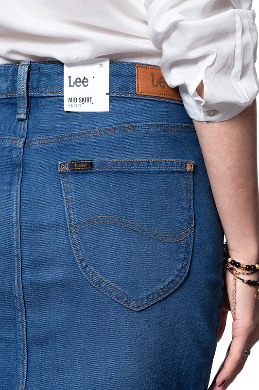 SPÓDNICA JEANSOWA LEE MID SKIRT MID BELLEVUE L38JLTGX 112108224