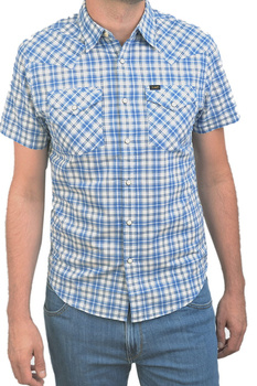 LEE MĘSKA KOSZULA  SS WESTERN SHIRT DEEP INDIGO L640IDPS