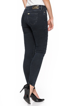 SPODNIE LEE DAMSKIE SKIN TO SKIN BLACK SLASHED L528WSSW