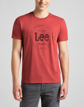 LEE CIRCLE TEE MĘSKI T-SHIRT RED OCHRE L64HFQOE 112140500