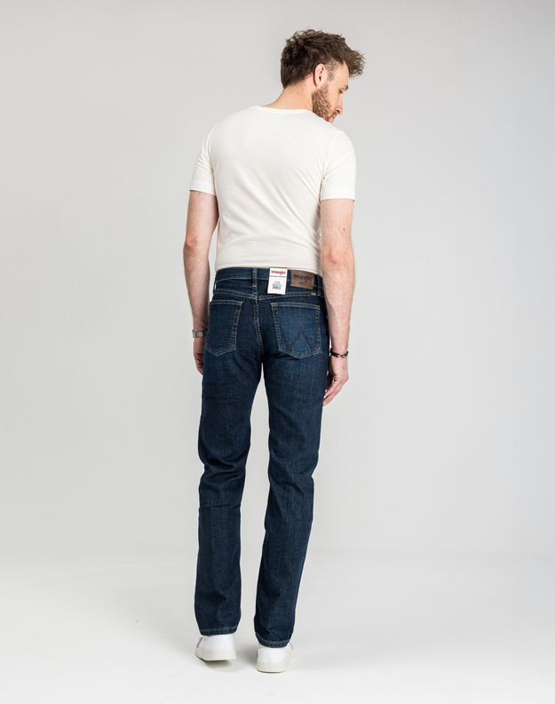 Męskie Spodnie Jeansowe Wrangler Regular Fit Blackened Indigo 112352956