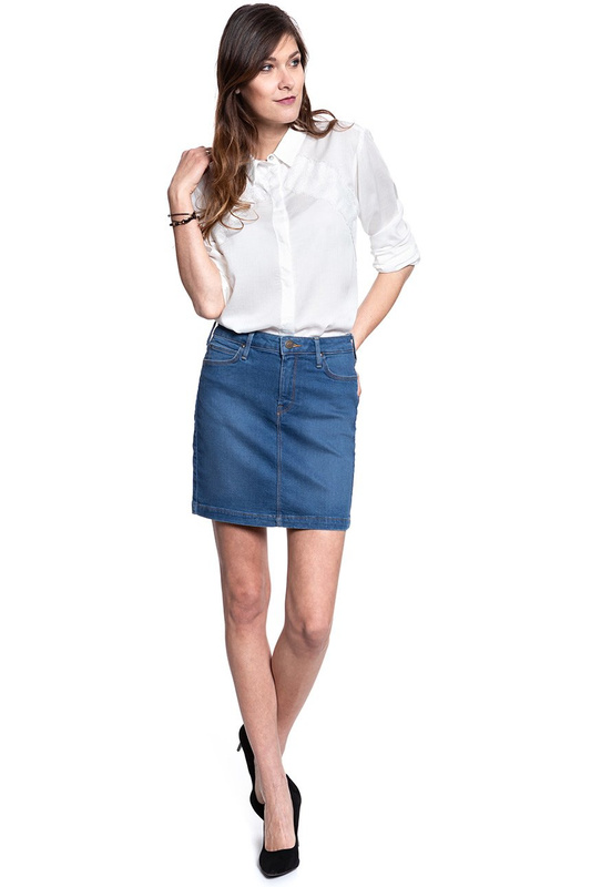 SPÓDNICA JEANSOWA LEE MID SKIRT MID BELLEVUE L38JLTGX 112108224