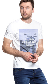 MUSTANG T SHIRT Photoprint Tee CLOUD DANCER 1007543 2020