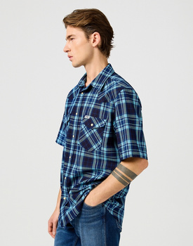 MESKA KOSZULA WRANGLER SS WESTERN SHIRT LATIGO INDIGO 112362899