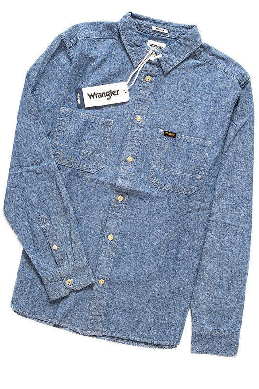 WRANGLER LS WORKWEAR SHIRT LIGHT INDIGO W5A14TB4E 112129963