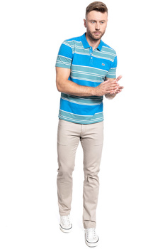 KOSZULKA POLO LEE STRIPED POLO REGULAR FIT DIPPED BLUE L60ZWXLA 112113667