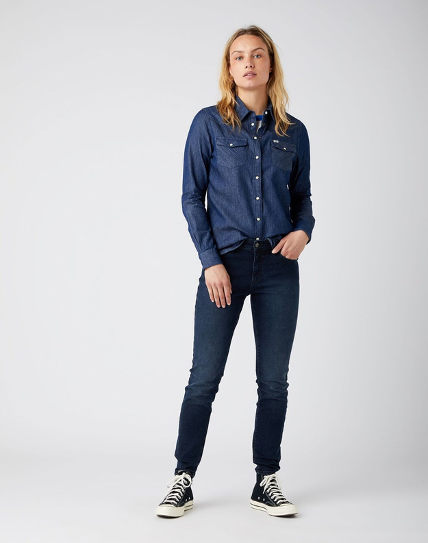 WRANGLER LS DENIM SHIRT DAMSKA KOSZULA JEANSOWA DARK INDIGO W5Z0C3X1E 112141460