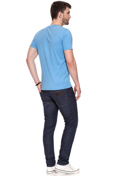 MUSTANG T SHIRT Logo Crack Tee HERITAGE BLUE 1007613 5092