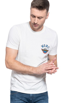 T-SHIRT MĘSKI WRANGLER SS GLOBE TEE OFF WHITE W7C8FK737 112131742