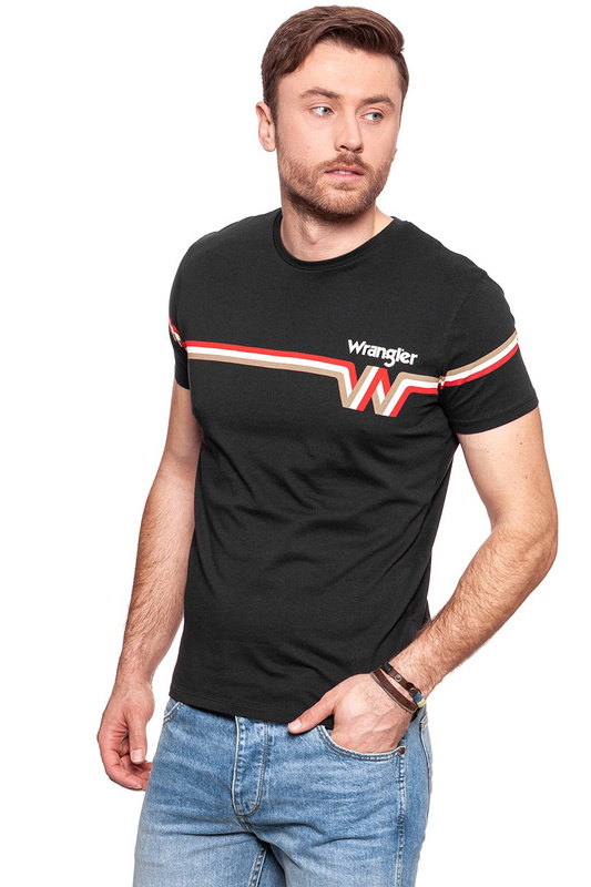 KOSZULKA WRANGLER KOSZULKA WRANGLER TEE FADED BLACK W7B69GOV6 112131536