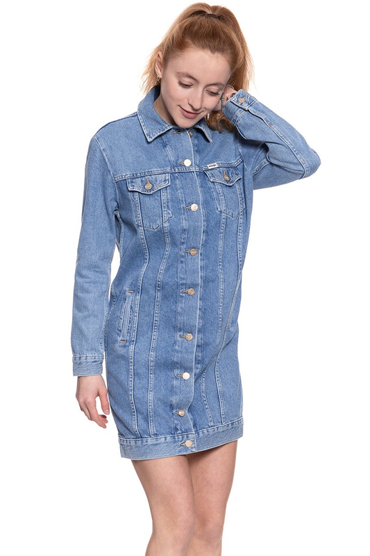 DAMSKA SUKIENKA WRANGLER TRUCKER DRESS STONEWASH W236BG96V 112127867