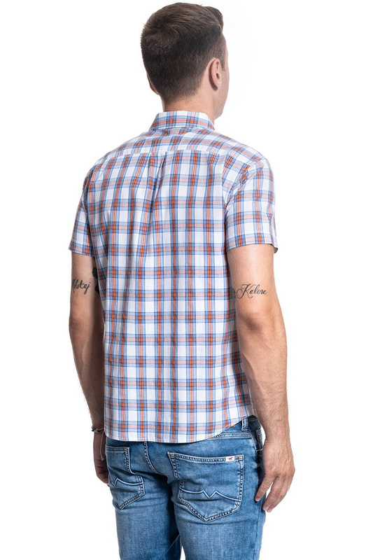 KOSZULA MĘSKA WRANGLER SS 1PKT BDOWN SHIRT WHITE W5J11O989 112130158