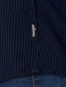 DAMSKA KOSZULA WRANGLER REGULAR 1 PKT SHIRT BLUE BLACK W5Q5M151L 112130293