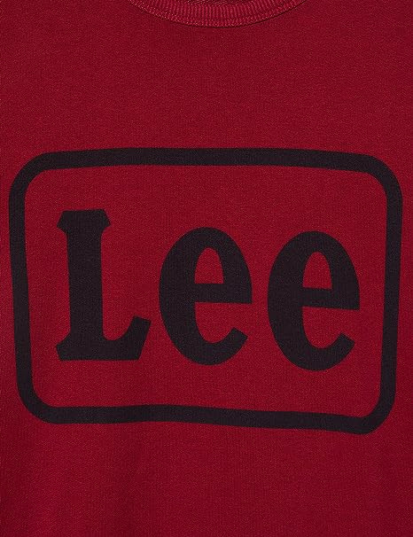 LEE LOGO CREW SWS MĘSKA BLUZA KLASYCZNA LOGO RHUBARB RED L80JFBGB 112121397