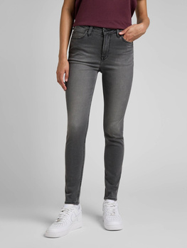 LEE SCARLETT HIGH DAMSKIE SPODNIE JEANSOWE JEANSY STORM GREY L626YGCX 112326915