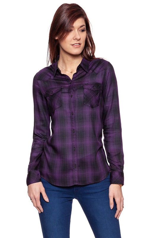 WRANGLER L/S WESTERN SHIRT PURPLE VELVET W5045CBSL