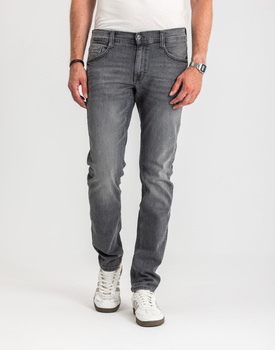 Męskie Spodnie Jeansowe Mustang Style Oregon Tapered Denim Black 1017124 4000 203