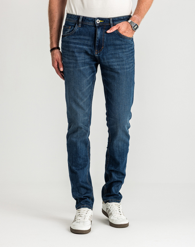 Męskie Spodnie Jeansowe Josh Regular Slim Mid Stone Wash Denim 1047978 10281