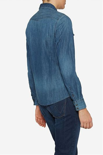 WRANGLER L/S WESTERN DENIM SH DAMSKA KOSZULA JEANSOWA INDIGO W50457P8E