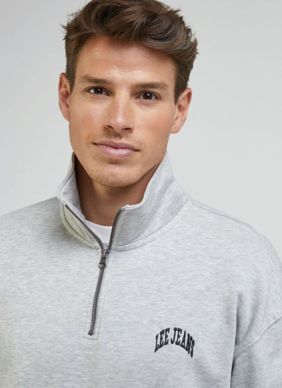 LEE MĘSKA BLUZA HALF ZIP SWS SHARP GREY MELE 112341670 LL99011720