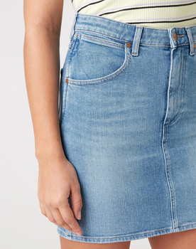 WRANGLER MOM SKIRT DAMSKIE SPODNIE JEANSOWE EASY MORNING S W22VJH28X 112127821