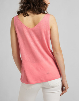 DAMSKI BEZRĘKAWNIK LEE V NECK TANK CHERRY BLOSSOM L44UENQJ 112110011