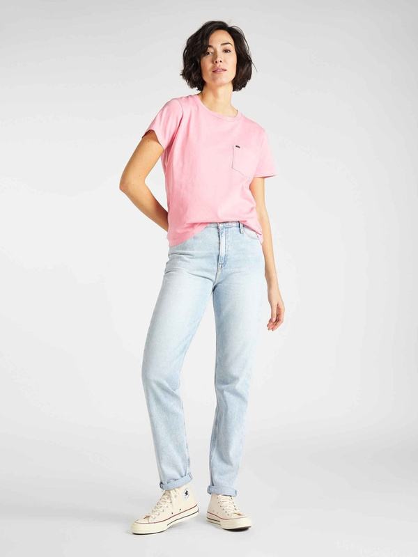 DAMSKI T-SHIRT LEE GARMENT DYED RELAXED FIT LA PINK L40RETNL 112108702