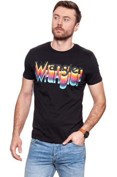 KOSZULKA WRANGLER LOGO TEE BLACK W7B62FQ01 112131516