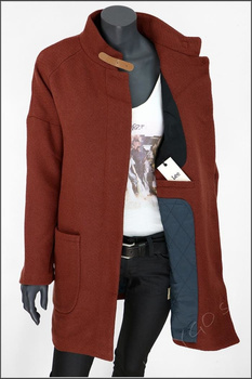 DAMSKI PŁASZCZ LEE WOOL COAT BURNT HENNA L56YVUMU      $    