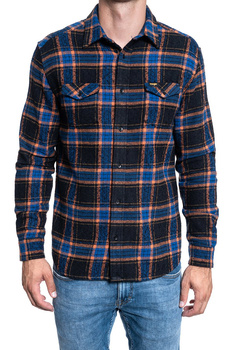 KOSZULA MĘSKA WRANGLER LS 2PKT FLAP SHIRT BLACK W5A58Q100 112130057