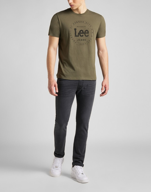 LEE CIRCLE TEE MĘSKI T-SHIRT OLIVE GREEN L64HFQNX 112140498