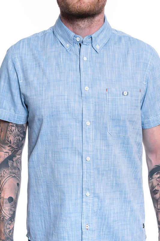 MĘSKA KOSZULA MATERIAŁOWA MUSTANG CHRIS STRIPE SHIRT 1009560 5234