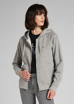 LEE ZIP THROUGH HOODIE DAMSKA BLUZA Z KAPTUREM GREY MELE L53QRY37 112140258