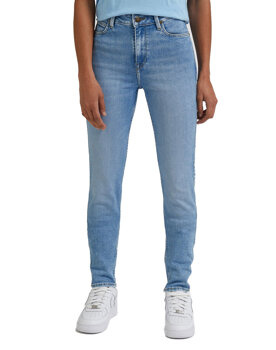 LEE SCARLETT HIGH DAMSKIE SPODNIE JEANSOWE JEANSY DŻINS RUSHING IN LIGHT L626GUB43 112333697