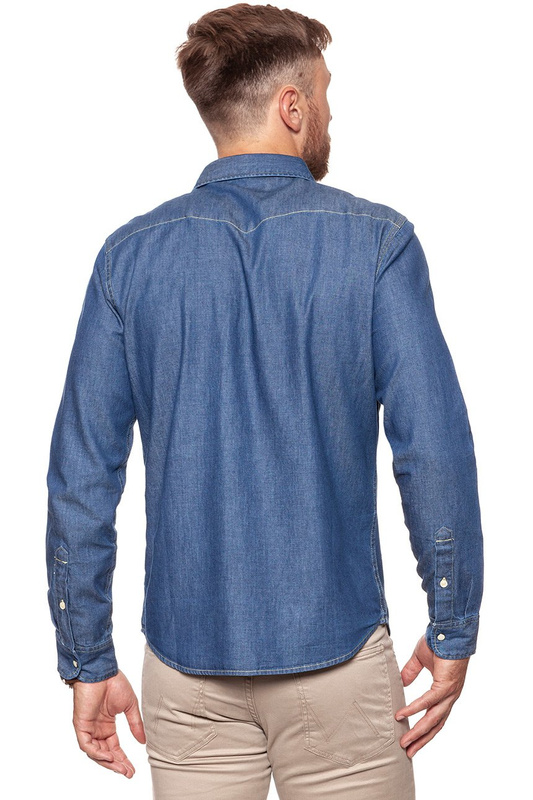 KOSZULA JEANSOWA MĘSKA LEE WESTERN SHIRT DEEP INDIGO L644BIPS 112115464