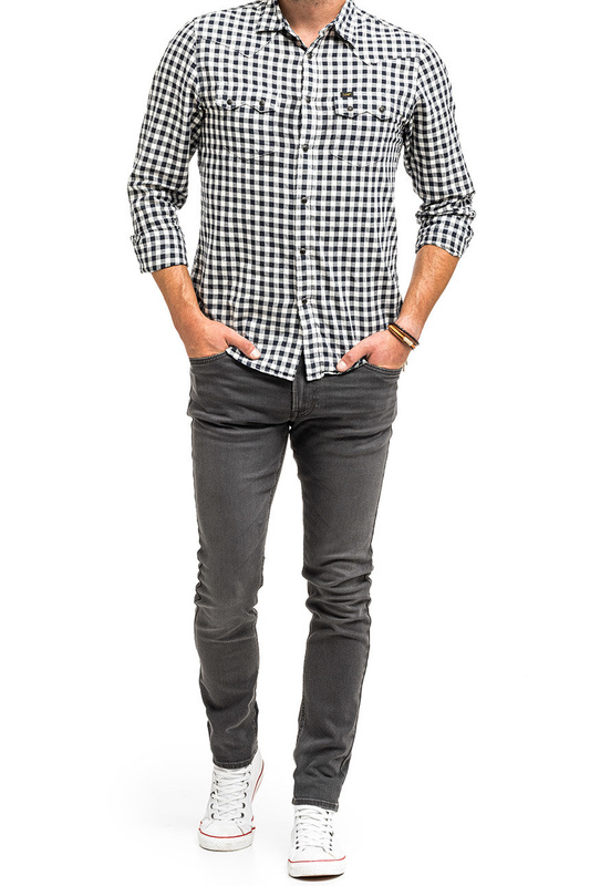 MĘSKIE SPODNIE LEE LUKE DARK GREY L719PCAQ 112331019