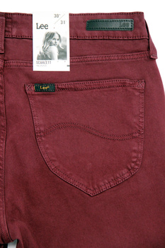 LEE SKINNY DAMSKIE SPODNIE SCARLETT RICH BURGUNDY L526GHIS