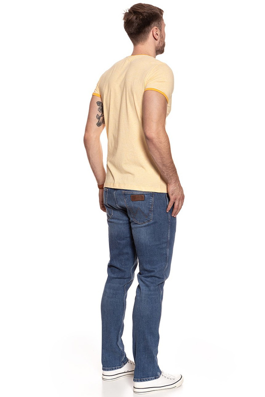 KOSZULKA WRANGLER RINGER LOGO TEE AMBER YELLOW W7B45FQUY 112131479