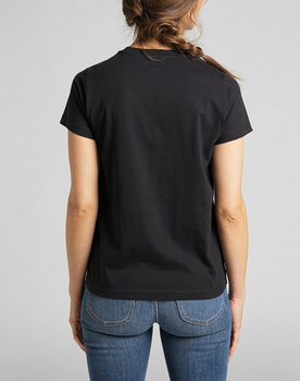 LEE TEE DAMSKI T-SHIRT KOSZULKA NADRUK LOGO BLACK L43DEH01 112140082