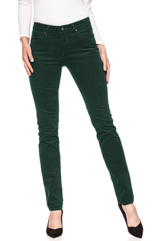 DAMSKIE SPODNIE SZTRUKSOWE WRANGLER SLIM GREEN NIGHT W28LEK18P 112128382