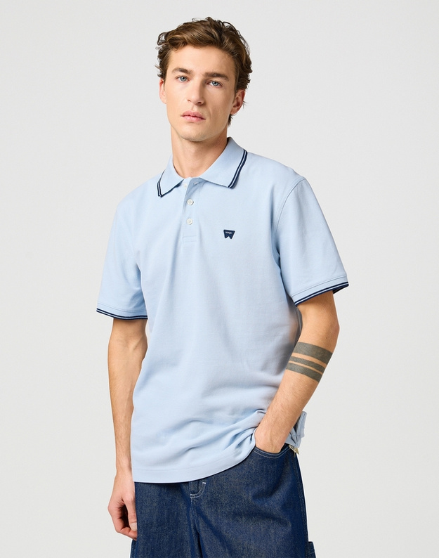 WRANGLER MĘSKA KOSZULKA POLO SHIRT NIAGARA MIST 112362830