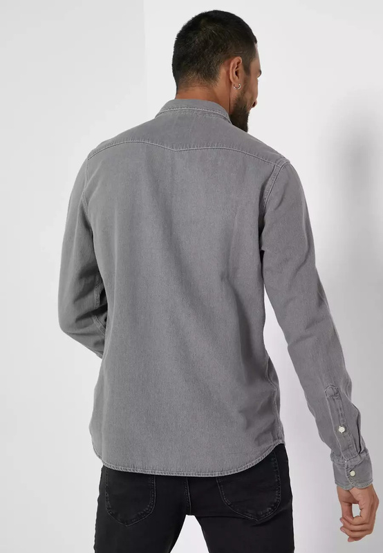 LEE REGULAR WESTERN MĘSKA KOSZULA JEANSOWA STEEL GREY L66WPA65 112145396