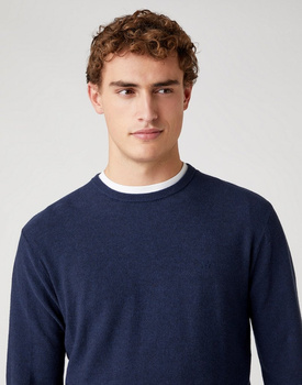 MĘSKI SWETER WRANGLER CREW KNIT NAVY W8P2PD114 112132411