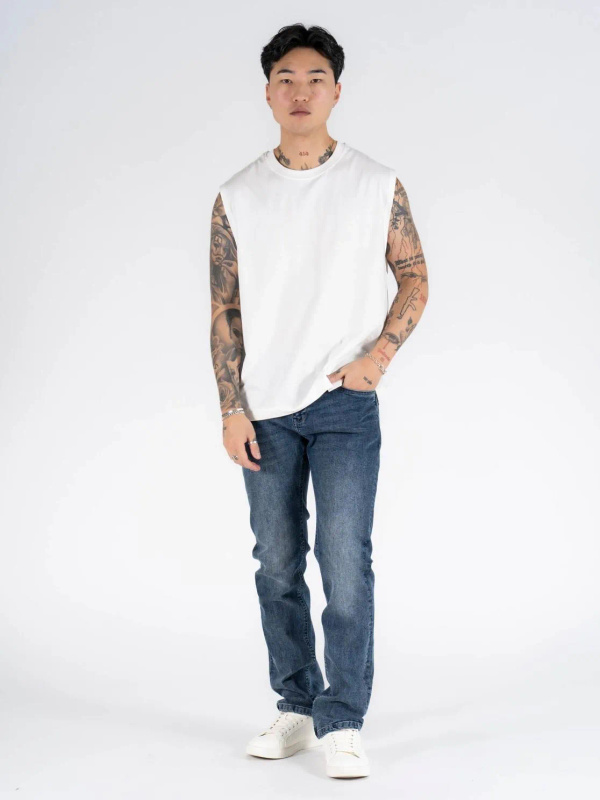 Męskie Spodnie Jeansowe Marcus Felix 2211  Urban Blue Used 14-200296